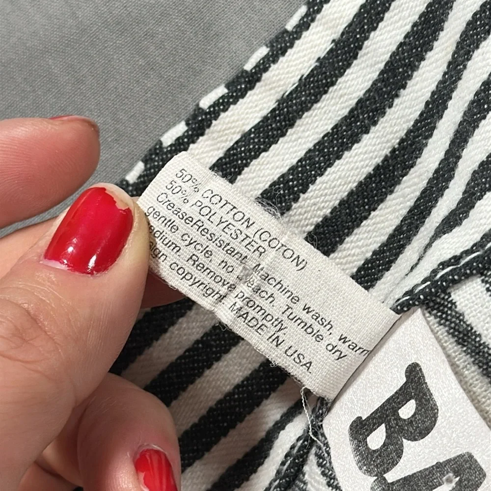 Now Designs Black and White Striped Apron